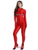 Nylon Red Spandex Zentai Suit With Open Eyes & Mouth