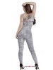 Nylon Straps Print Lycra Catsuit