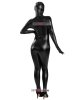 Pu Shiny Metallic Black Snake Zentai Suit