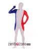 France Flag Pattern Lycra Unisex Zentai Suit