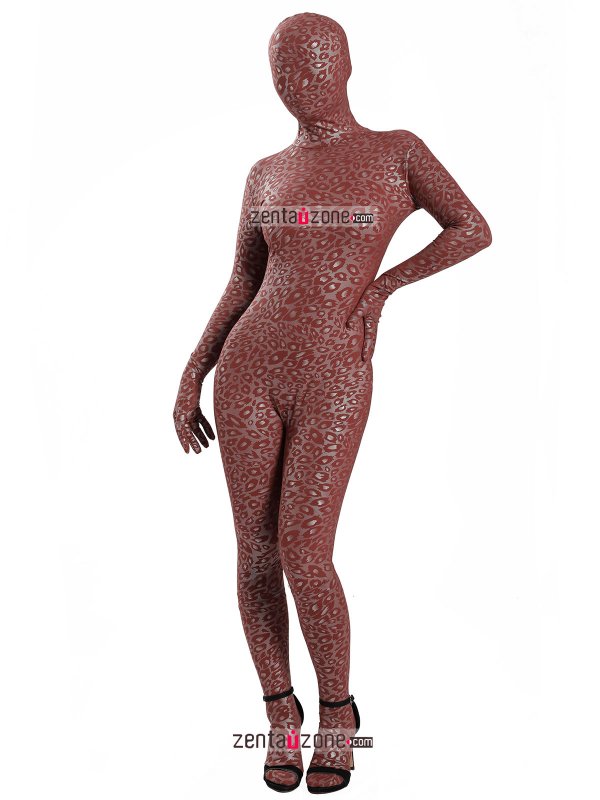 Nylon Metallic Pattern Full Bodysuit Spandex Zentai - Click Image to Close