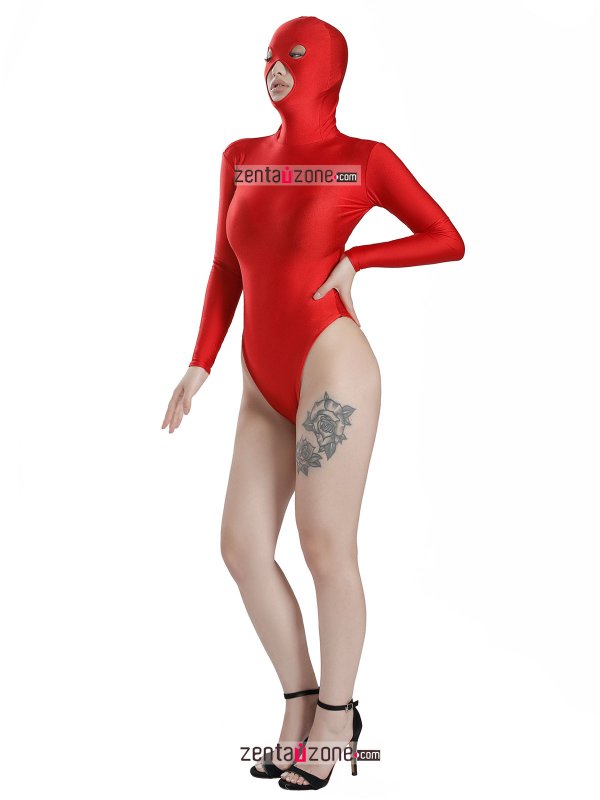 Nylon Red Lycra Leotard - Click Image to Close