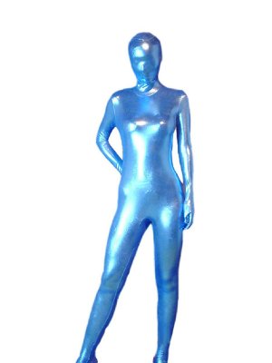 Shiny Blue Metallic Unisex Zentai Suit