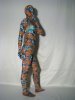 Sexy Unisex Floral Velvet Zentai Suit