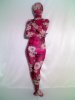 Sexy Velvet Floral Unisex Zentai Suit