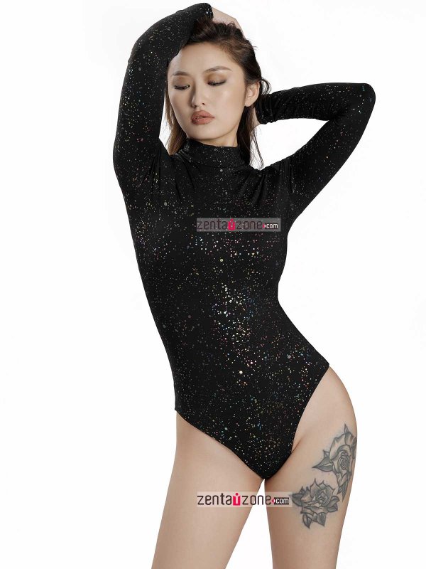 Glitter Metallic Lycra Leotard - Click Image to Close