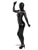 Pu Shiny Metallic Black Snake Zentai Suit