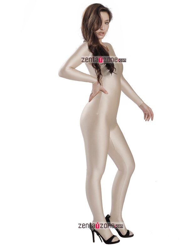 Nylon Skin Color Lycra Catsuit - Click Image to Close