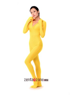 Yellow Spandex Unisex Catsuit