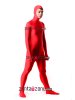 Red Lycra Full Bodysuit With Open Face