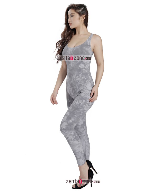 Nylon Straps Print Lycra Catsuit - Click Image to Close