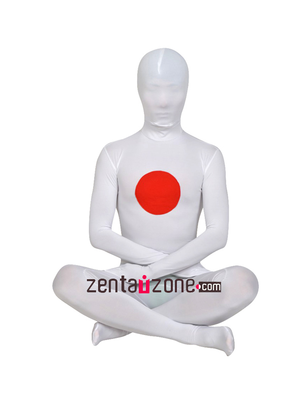 Japan Flag Pattern Spandex Unisex Zentai Suit - Click Image to Close