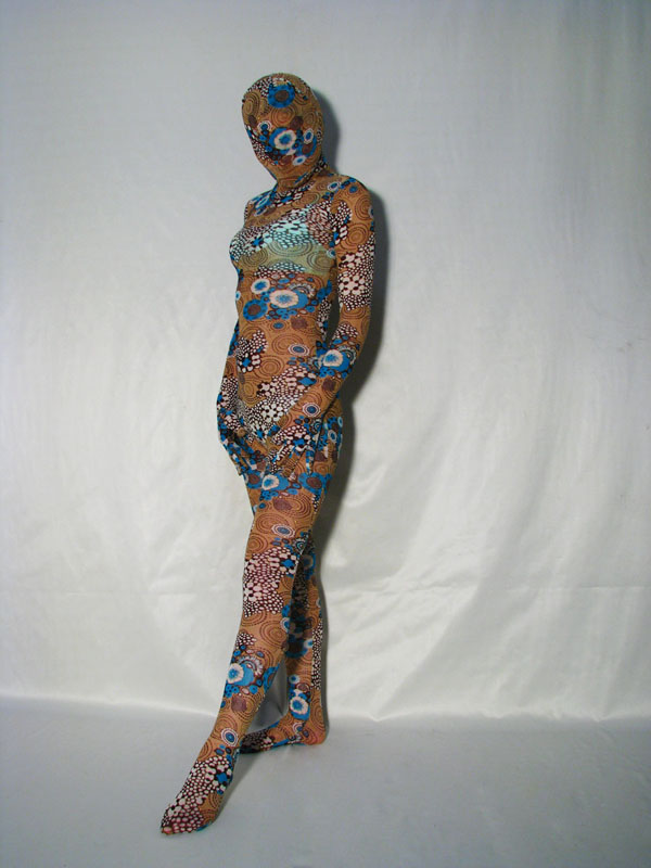 Sexy Unisex Floral Velvet Zentai Suit - Click Image to Close