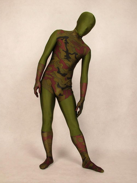 Camouflage Unisex Spandex Lycra Zentai Suit