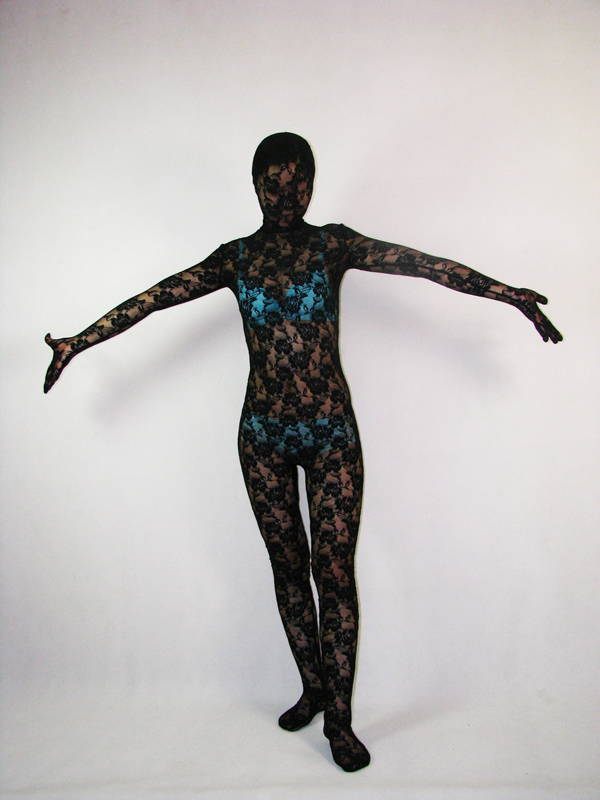 Sexy Black Lace Unisex Zentai Full Body Suit