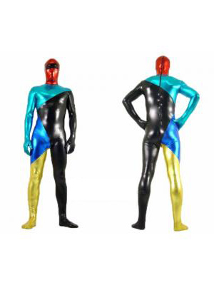 Multicolor Lycra Shiny Metallic Unisex Zentai Suit