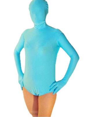 Light Blue Spandex Lycra Zentai Leotard - Click Image to Close