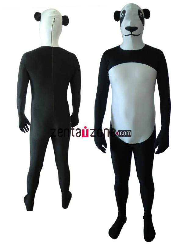 Spandex Lycra Panda Animal Zentai Suit - Click Image to Close