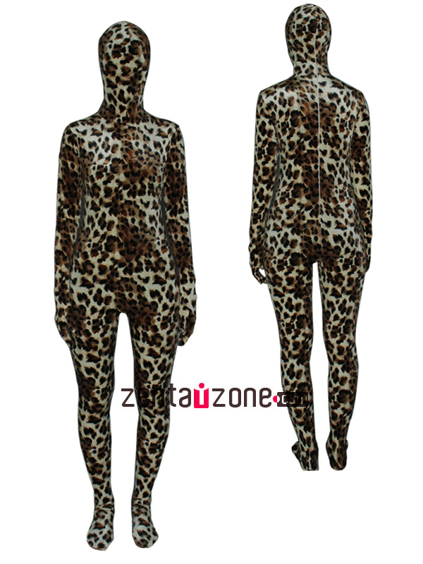 Leopard Thicken Velet Zentai Suit