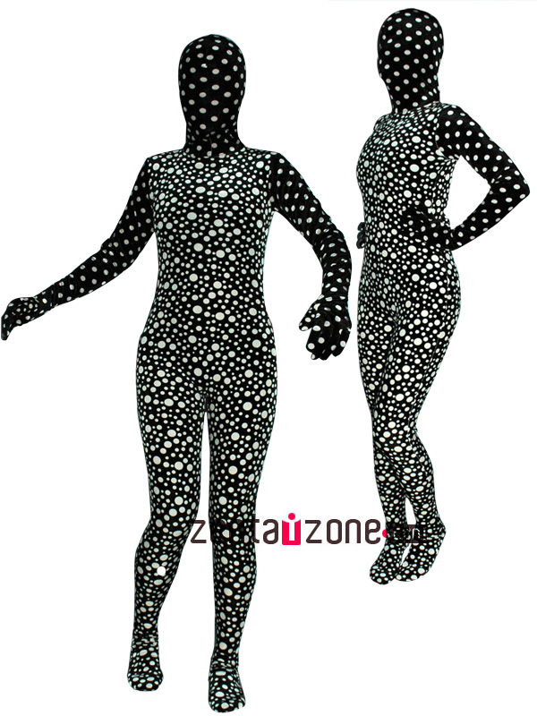 Spot Pattern Thicken Velvet Zentai Full Bodysuit