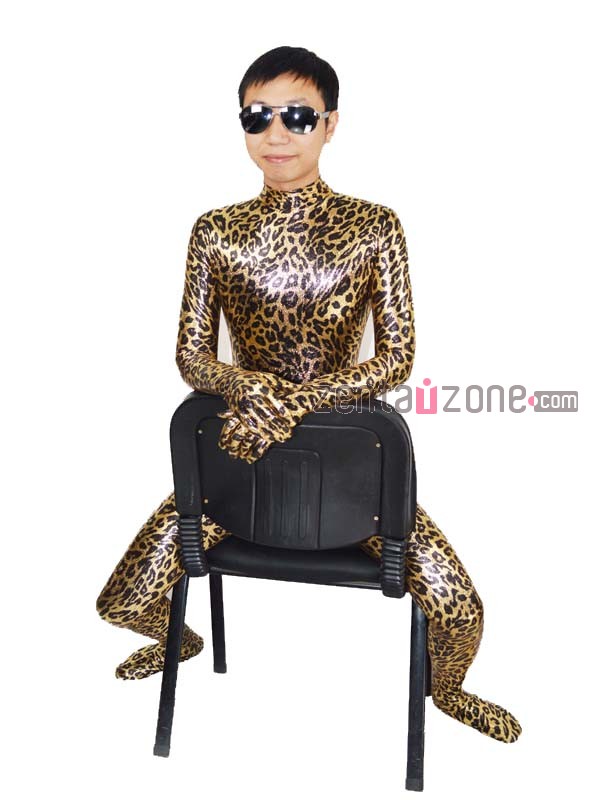 Shiny Leopard Zentai Catsuit