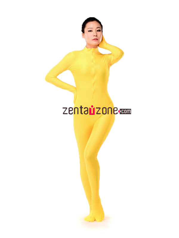 Yellow Spandex Unisex Catsuit - Click Image to Close