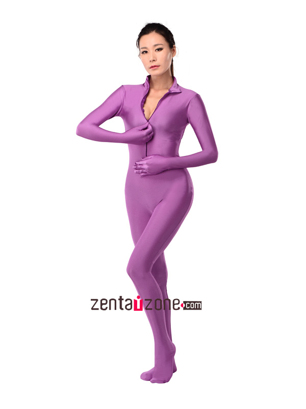 Purple Spandex Lycra Unisex Catsuit