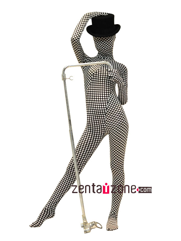 2014 New Checker Pattern Spandex Zentai Suit - Click Image to Close