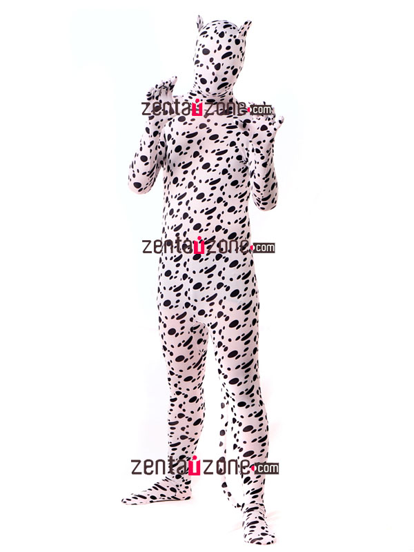 Cute Lycra Dog Zentai Full Body Suit With Ears And Tail - Click Image to Close