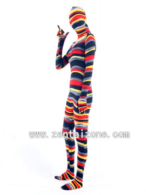 Colorful Camouflage Spandex Zentai Full Bodysuit