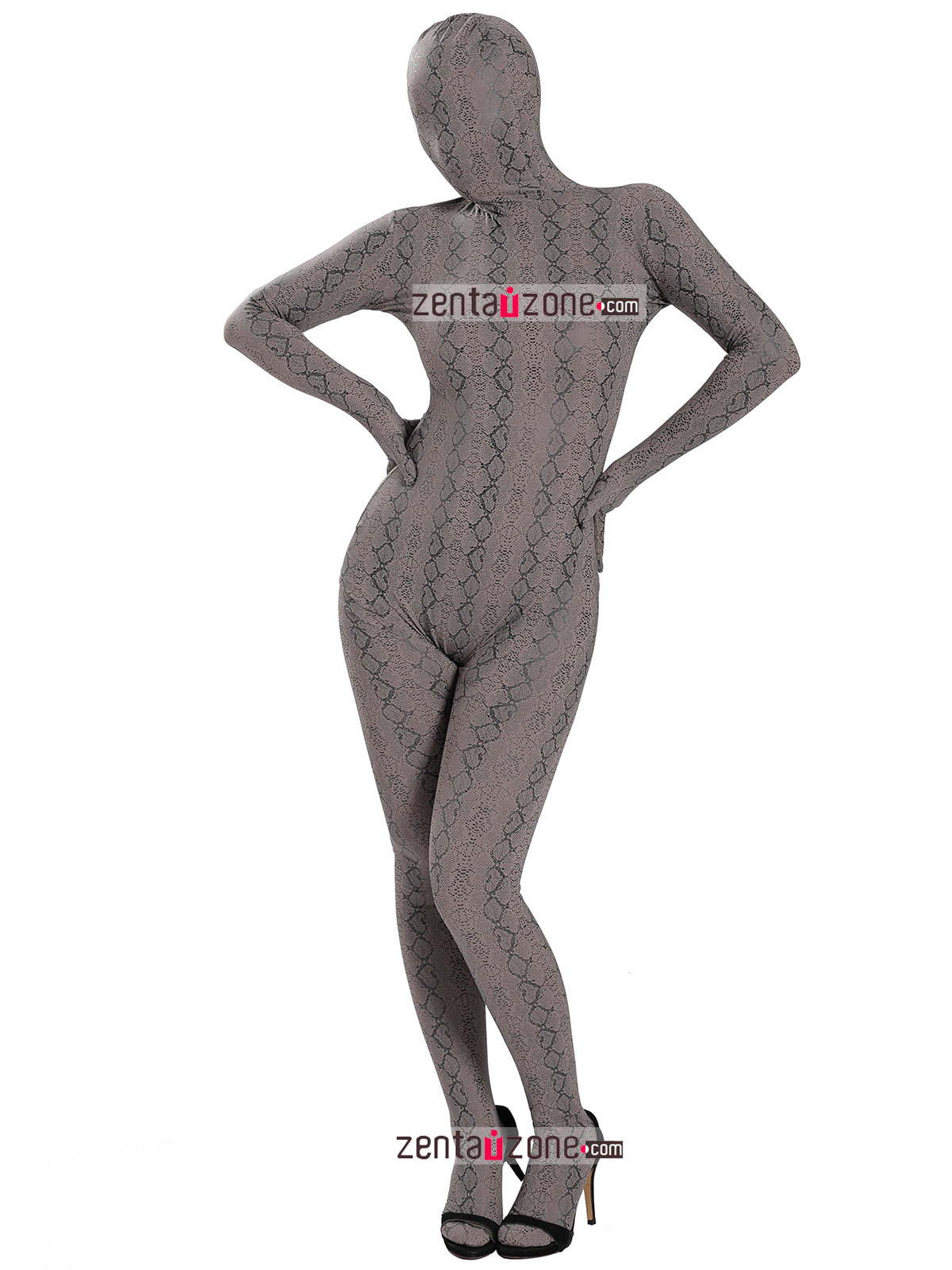 Nylon Snake Pattern Spandex Zentai Bodysuit